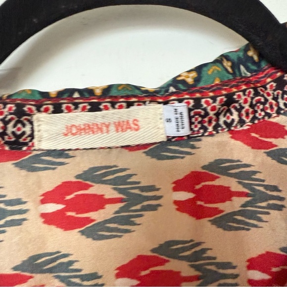 Johnny Was 100% Silk Blouse Button Up Size Small - Picture 7 of 11